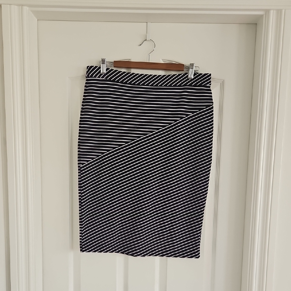 Striped Navy and White Women's Skirt